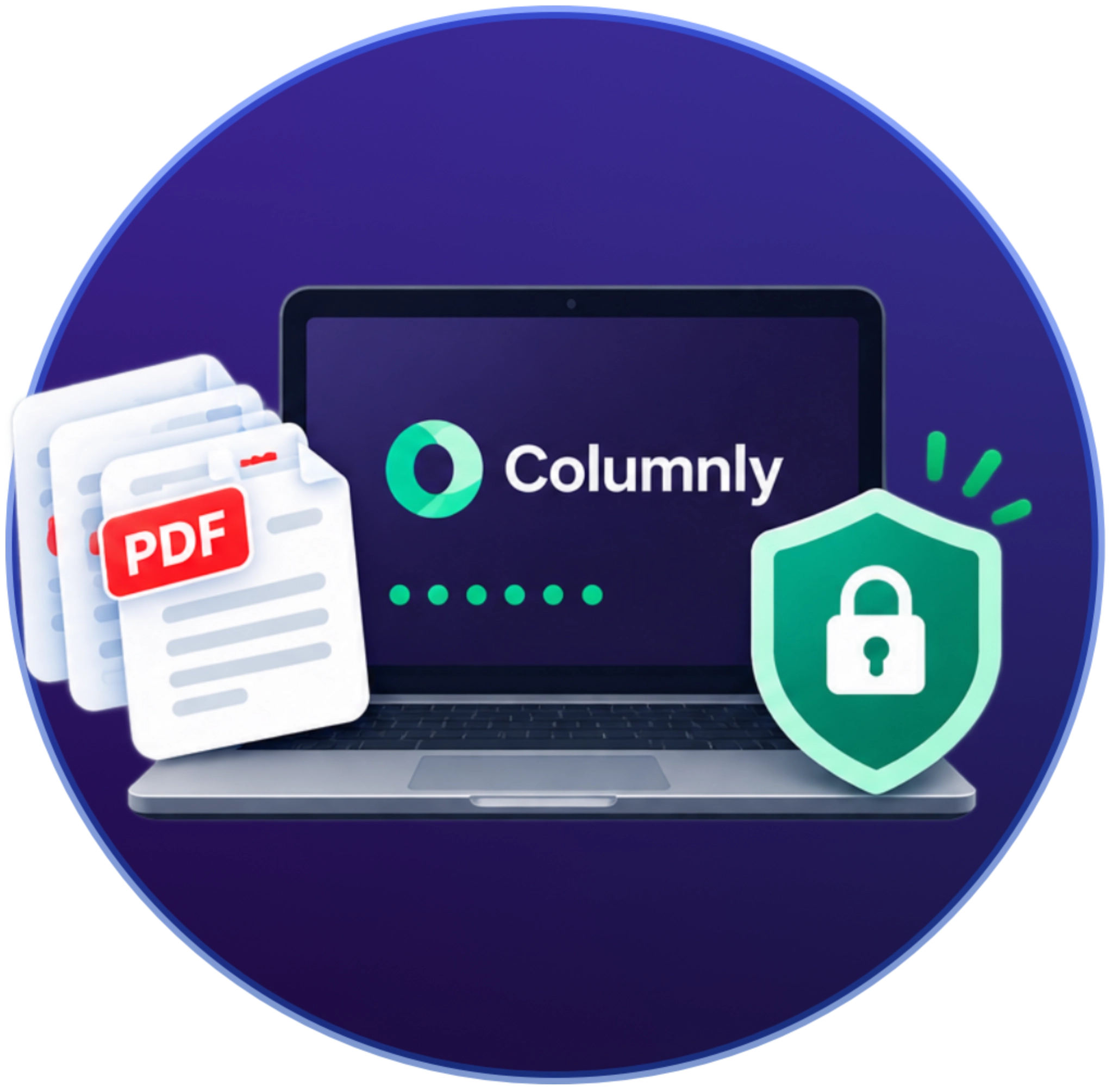 Columnly PDF to Excel conmverter offline and private
