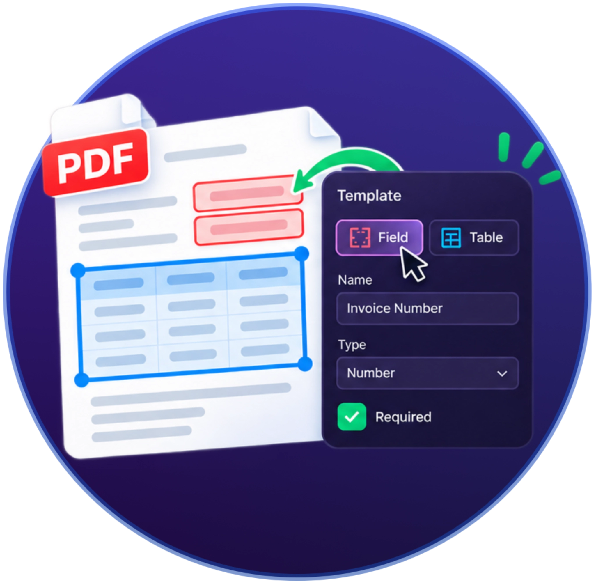 Columnly PDF to Excel conmverter templates